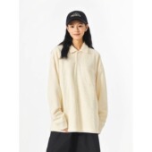 情侣款 日系宽松polo衫 女日系复古华夫格T恤男女同款 上衣潮