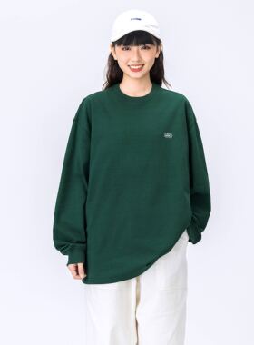 2025春季圆领长袖T恤女 纯色百搭打底衫内搭上衣男