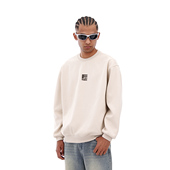 FOH 宽松情侣休闲上衣 新款 美式 高街字母印花圆领卫衣男2025春季