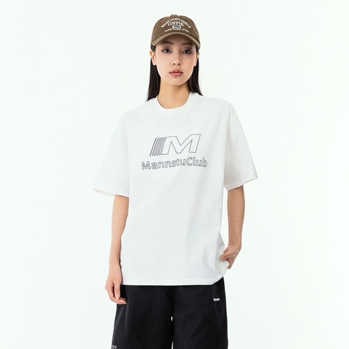 夏季新款字母圆领短袖T恤男情侣宽松休闲半袖上衣女