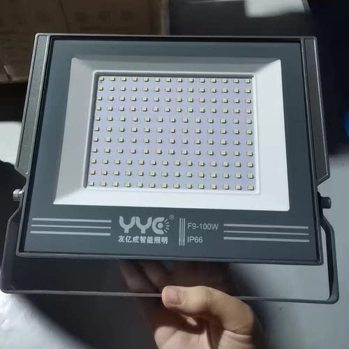 F9友亿成LED投光灯FE-50W智能照明200W150W100W射灯300泛光灯IP66