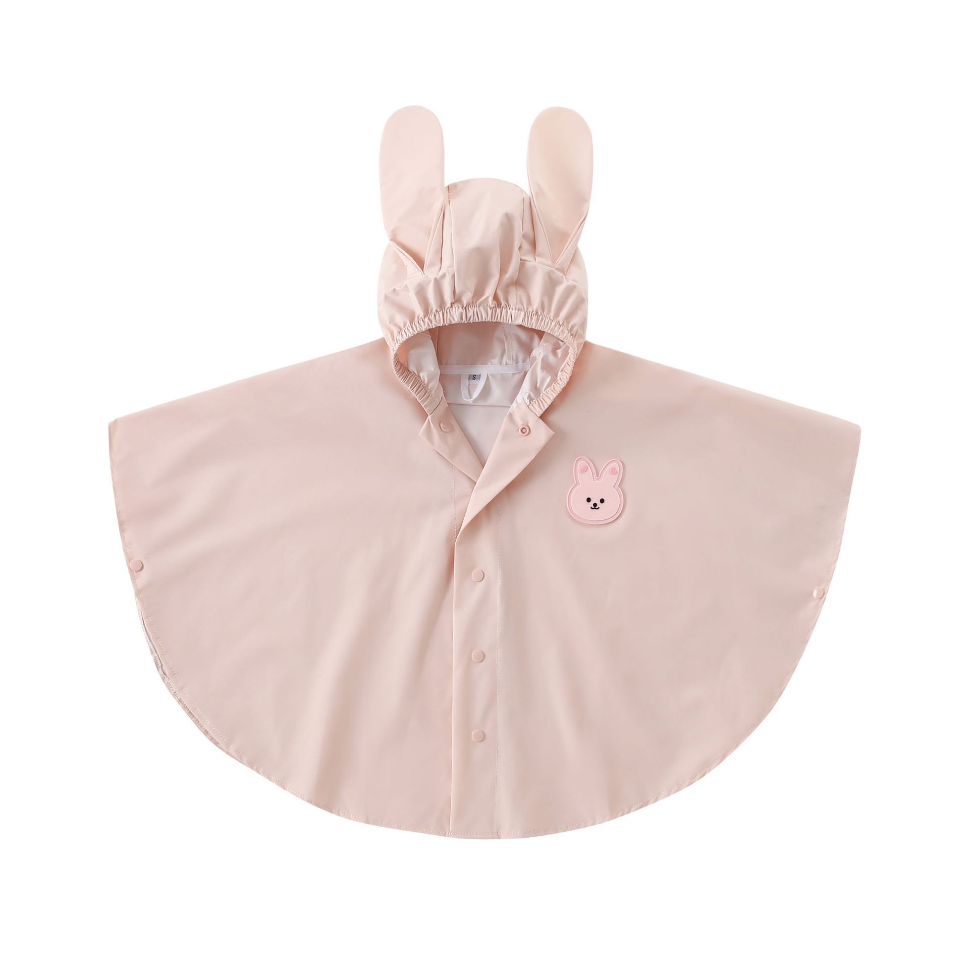 新韩单卡通兔子连帽斗篷雨衣宝宝儿童防水披风超萌小熊雨披防雨服