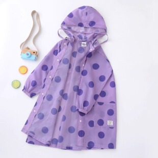 新2026日系时尚轻薄速干透气儿童雨衣幼儿园防水雨披小学生书包位