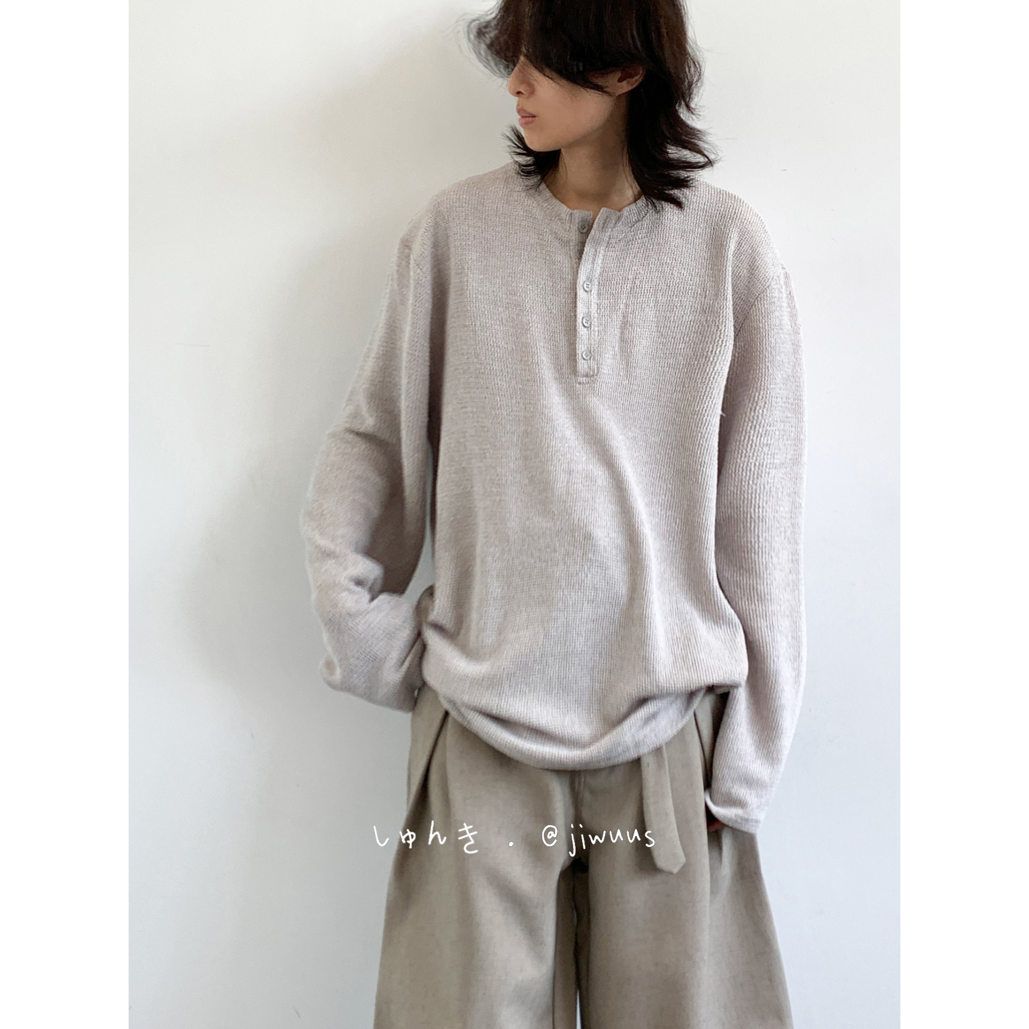 秋季日系长袖POLO领毛衣男女生百搭基础款休闲套头针织衫情侣款潮