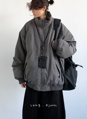 ZOAK 日系复古白鸭绒羽绒服男冬季美式加厚保暖工装廓形外套女