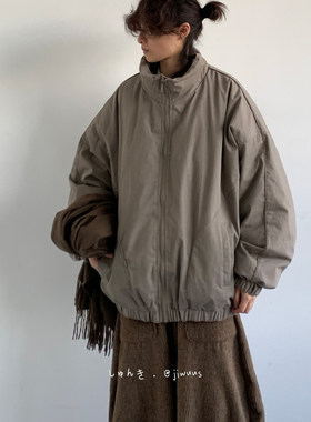 ZOAK 冬季户外工装白鸭绒羽绒服男女复古防寒保暖立领夹克外套