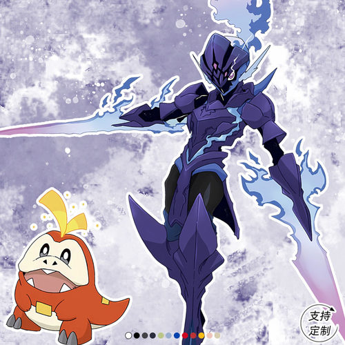 纯棉t恤宝可梦朱紫呆火鳄