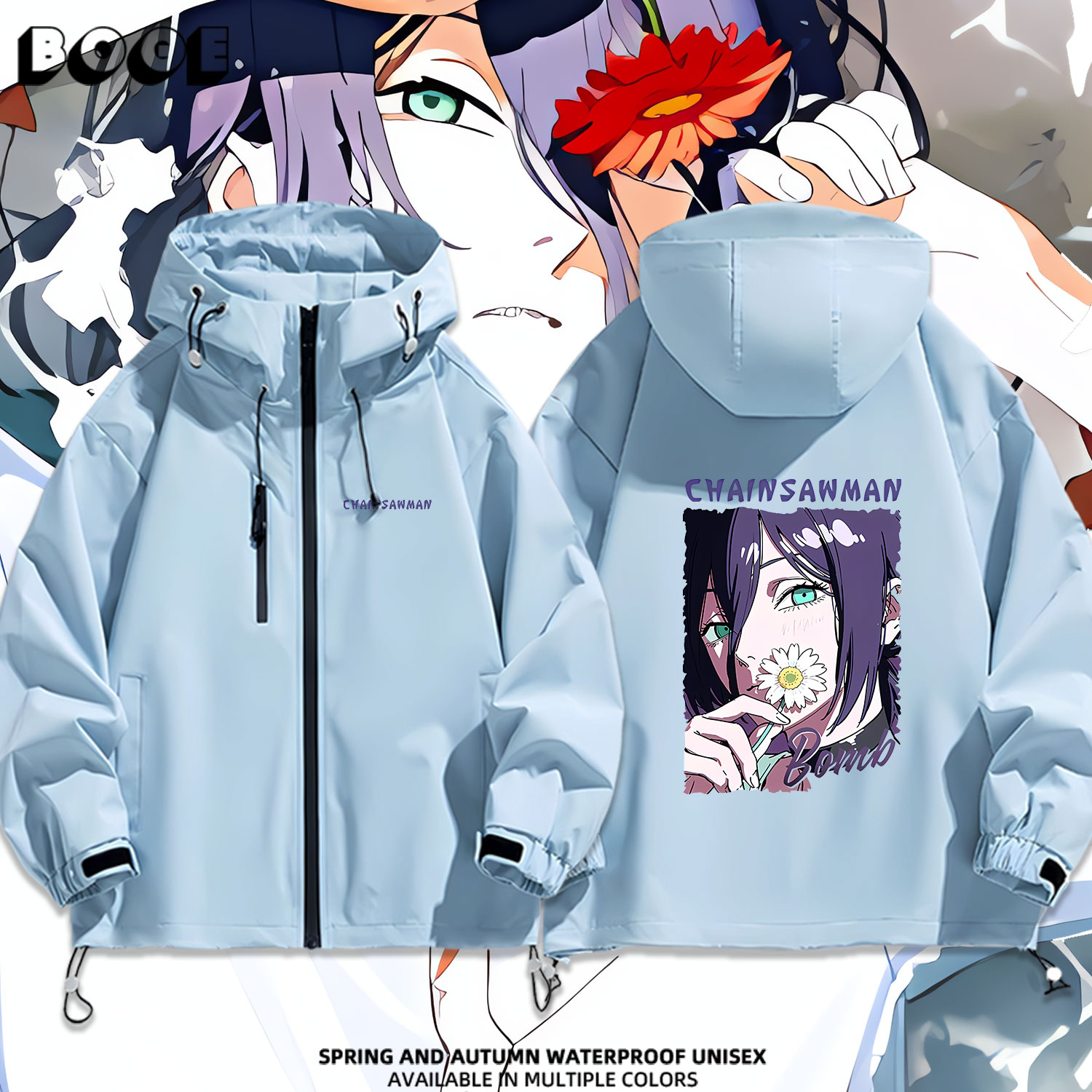 连帽秋冬新款宽松防风冲锋衣