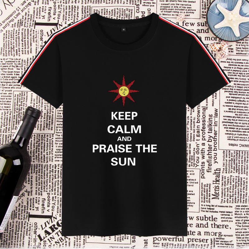 欧美bf风潮流T恤黑暗之魂Dark Souls太阳骑士游戏短袖情侣装衣服