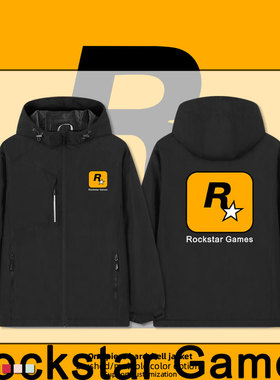 Rockstar Games游戏r星同人玩家外套男女加绒秋冬冲锋衣夹克衣服