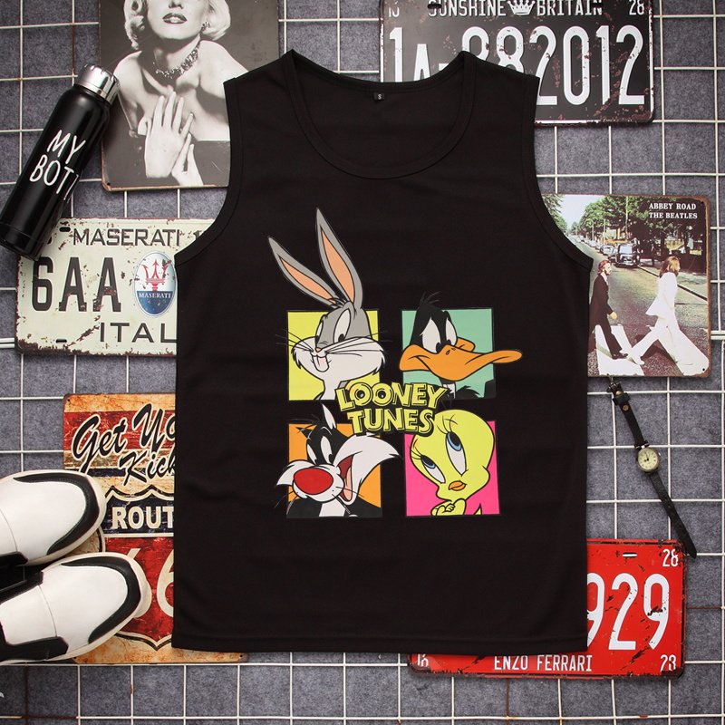 动漫卡通二次元cos联名周边兔八哥篮球青年宽松夏季潮牌无袖背心