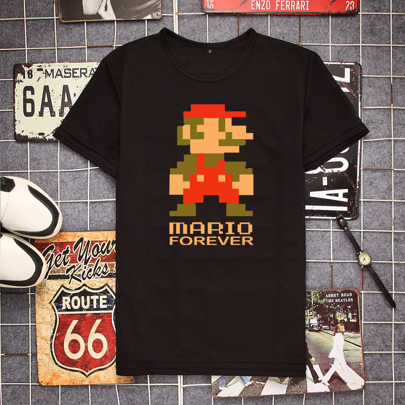 任天堂马里奥游戏周边衣服青少年switch主机掌机夏季短袖T恤男女