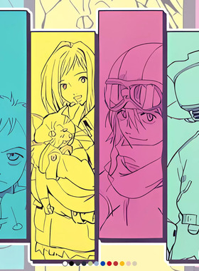 FLCL特别的她联动漫复古夏季美式印花纯棉短袖T恤上衣服男装情侣