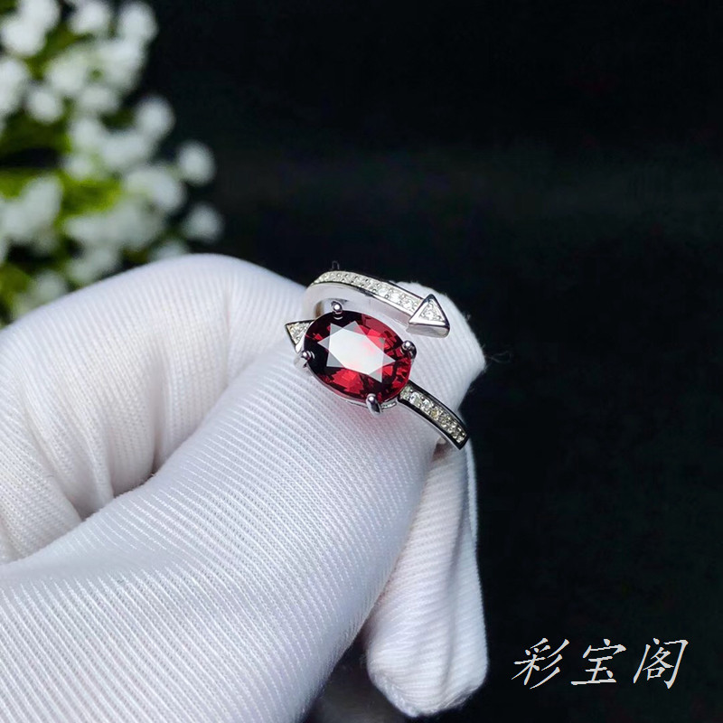 镀金戒指空托多规格活口石榴石