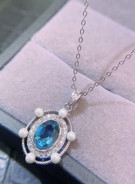 时尚流行贝珠款吊坠空托椭圆6*8mm s925银镀金包镶吊坠托精工多色