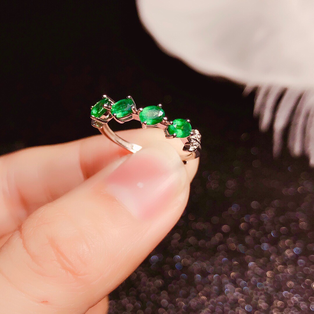 s925银饰戒指空托椭圆女冷淡风