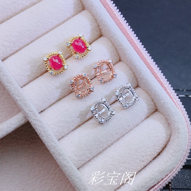 银饰耳钉加工定制