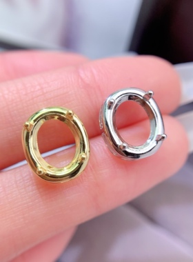 女s925银时尚简单吊坠空托