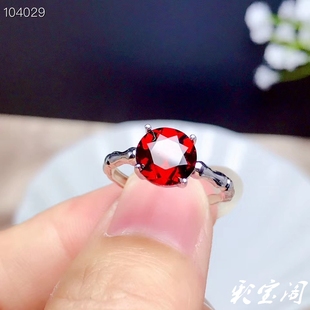 925银饰戒指空托男女戒指竹节设计碧玉翡翠彩宝银戒托圆345678mm