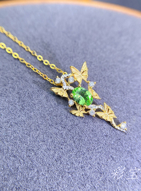 s925银吊坠空托椭圆4*6mm蝴蝶款