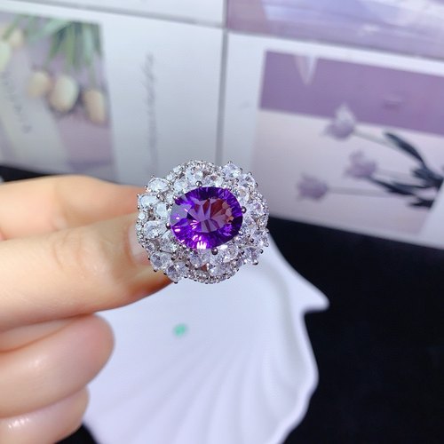 s925银饰戒指空托时尚个性轻奢开口戒托女椭圆10*12mm