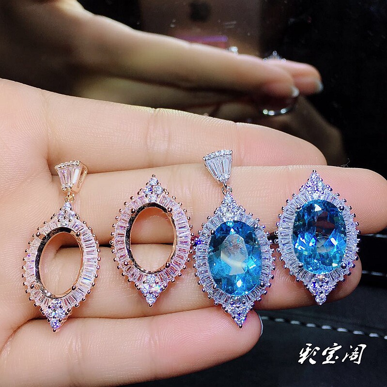 耳钉玉石日韩风戒指吊坠