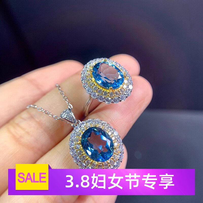 纯银活口防过敏时尚风戒指吊坠