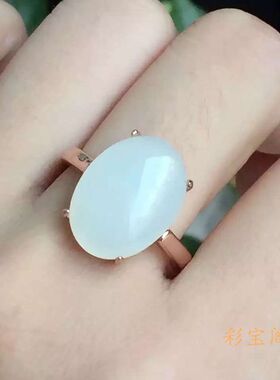 s925银简约四爪戒指空托 椭圆13x17 13x18 14x17 15x19 16x21