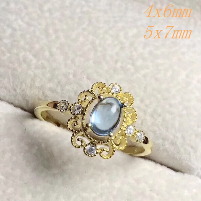 新款时尚椭圆代镶嵌翡翠直销戒托