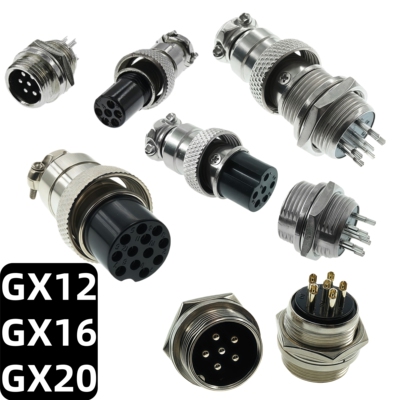 GX系列航空插头插座黄铜镀银针