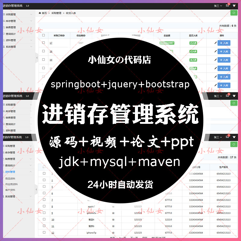 java进销存管理系统源代码 jsp商品货物库存销售项目源码文档ppt