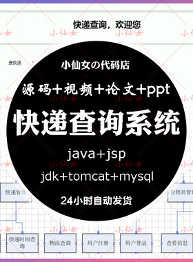 java快递查询系统源代码 jsp物流运单管理项目设计源码 带文档ppt