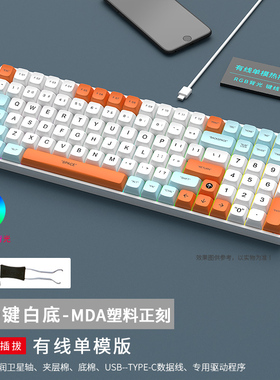 黑吉蛇DK100单模机械键盘RGB有线式热插拔客制化游戏电竞吃鸡外设