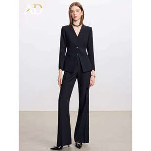 辛芷蕾同款 气质百搭职业阔腿裤 办公室海妖风西装 女时尚 套装