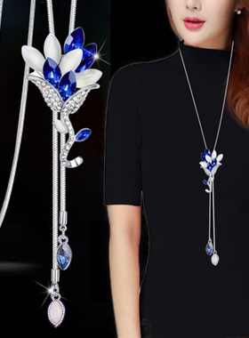 韩版大气百搭流苏女女挂件毛衣链