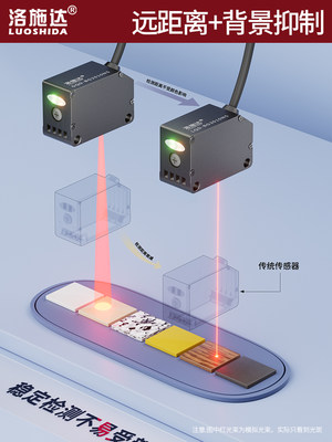 洛施达背景抑制光电感应器传感器