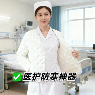 羽绒服女内胆短款 大衣内搭白鸭绒菱格轻薄款 新款 医护防寒服秋冬季