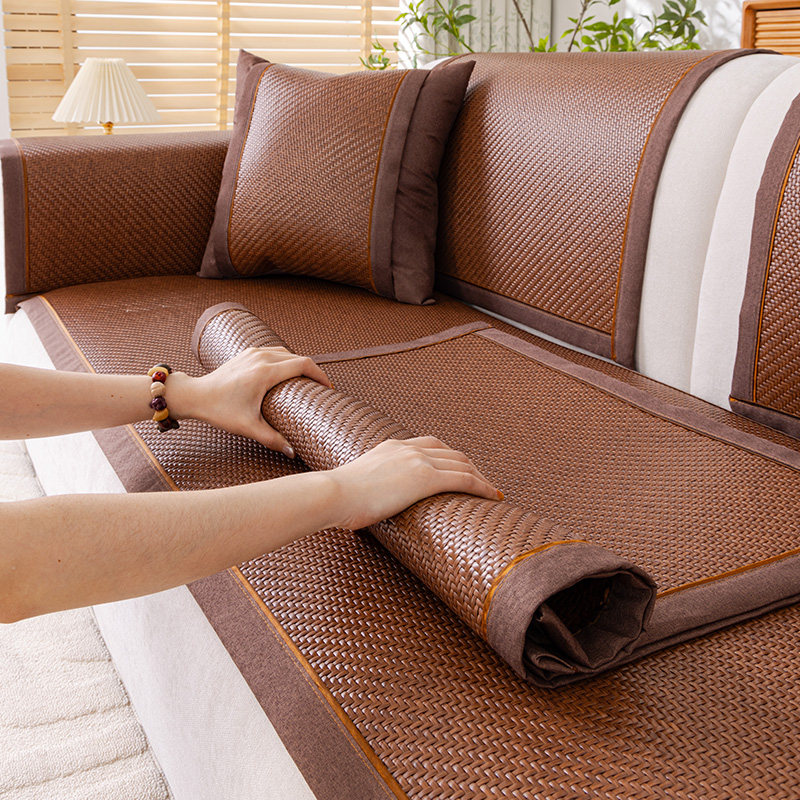 藤席沙发垫夏季新款冰丝防滑凉席直排三人位坐垫沙发套罩定制席垫,居家布艺,沙发垫,淘宝优惠券,粉丝福利购,淘宝优惠卷