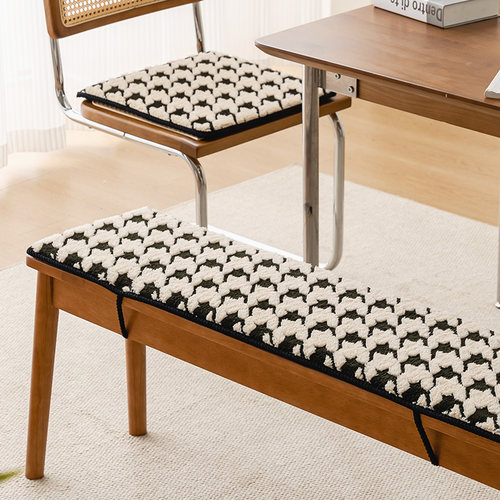 艾特舒棉绒长条凳子椅垫学生坐垫