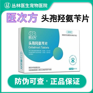医次方头孢羟氨苄片宠物猫咪狗狗皮肤病消炎药尿路感染膀胱炎血尿