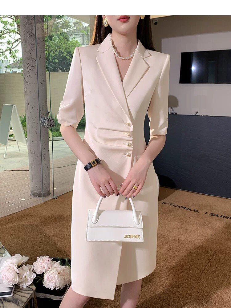 职业装西装连衣裙夏季裙子女士气质通勤时尚经理工作服珠宝店工装