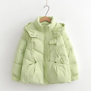 冬季新款少女学院风棉衣学生韩系加厚羽绒棉服外套高中生休闲棉袄