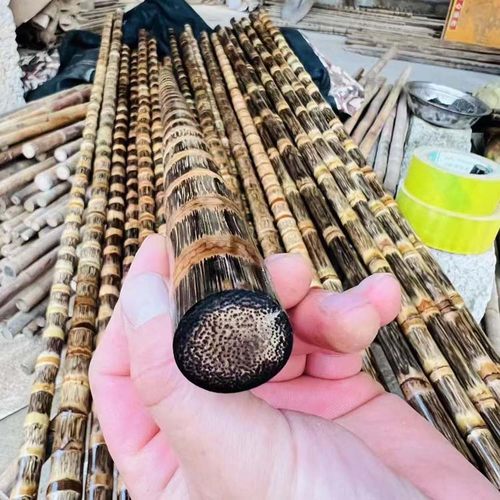 精品实心竹龙血金丝文玩教鞭竹子