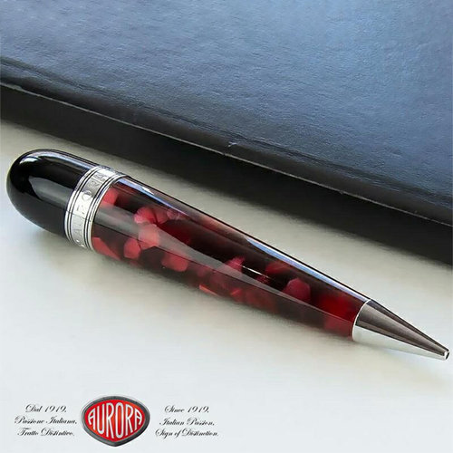 Q意大利奥罗拉AURORA 素描笔 OPTIMA欧普提玛 迷你黑红杆 1.18mm