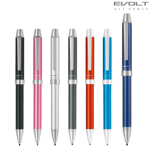 日本进口PILOT百乐BTHE150R金属杆多功能圆珠笔自动铅笔EVOLT 2+1