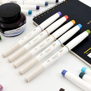 日本Sailor写乐四季 彩色毛笔 马克笔 20色 织双头水彩笔勾线笔