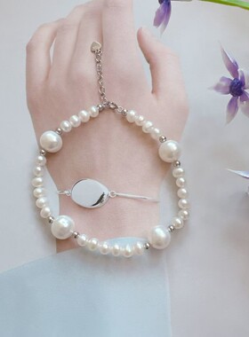 无女珍珠手链925银时尚
