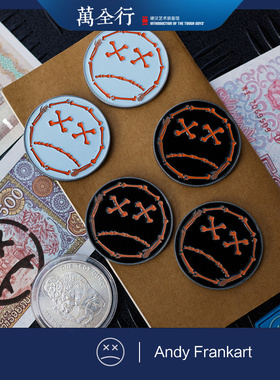 万全行 Andyfrankart万圣节夜光币 AFK EDC幸运币白色 黑色 双面