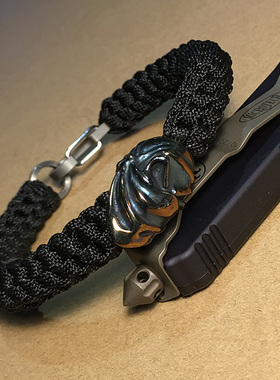 万全行 美国Starlingear 复古范SCUD 骷髅 伞绳手工编织个性手链