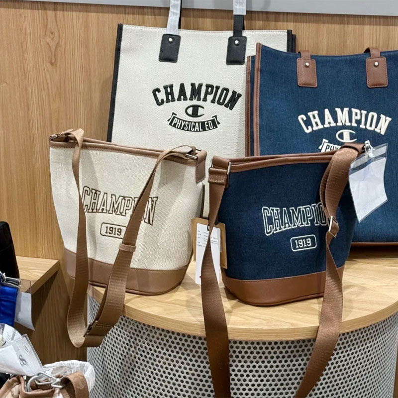 山姆代购  冠军水桶包 小肩包 斜挎包 刺绣字母包牛仔包